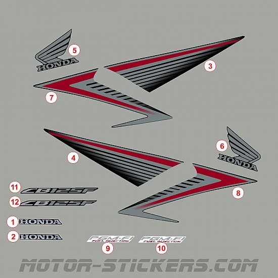 Honda CB 125F 2015 decals